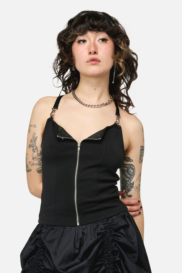 Dangerfield NZ - Divination Goth Zip Top - black