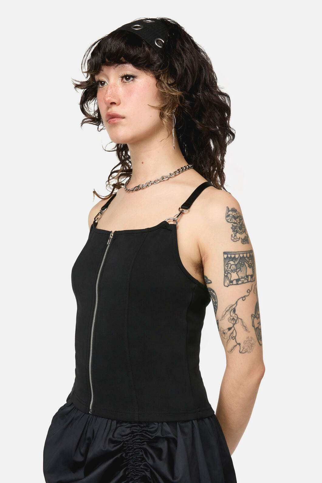 Dangerfield NZ - Divination Goth Zip Top - black