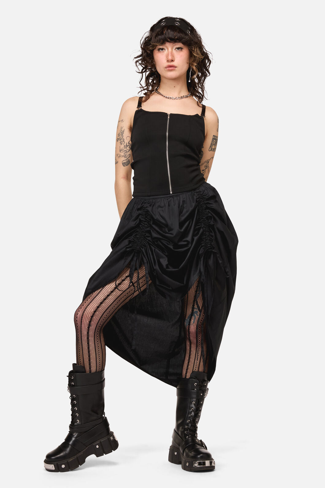 Dangerfield NZ - Divination Goth Zip Top - black