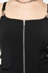 Dangerfield NZ - Divination Goth Zip Top - black