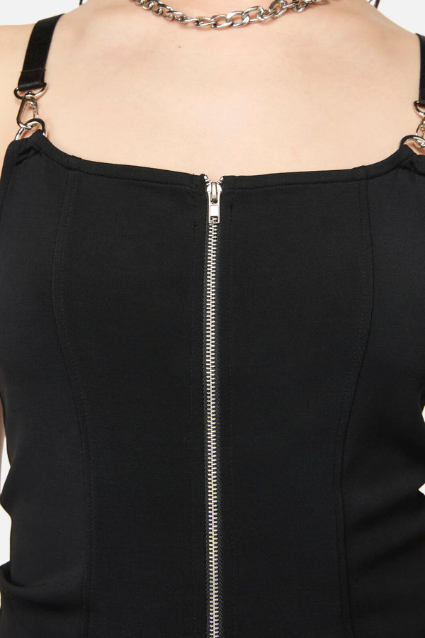 Dangerfield NZ - Divination Goth Zip Top - black