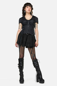 Dangerfield NZ - Divination Goth Blouse - black