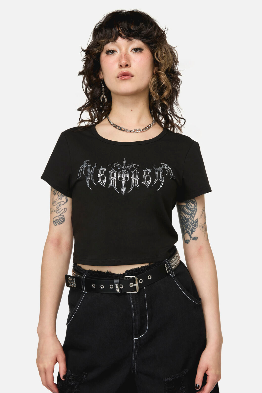 Dangerfield NZ - Divination Goth Crop Tee - black