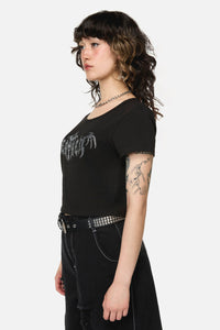 Dangerfield NZ - Divination Goth Crop Tee - black