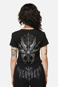 Dangerfield NZ - Divination Goth Crop Tee - black