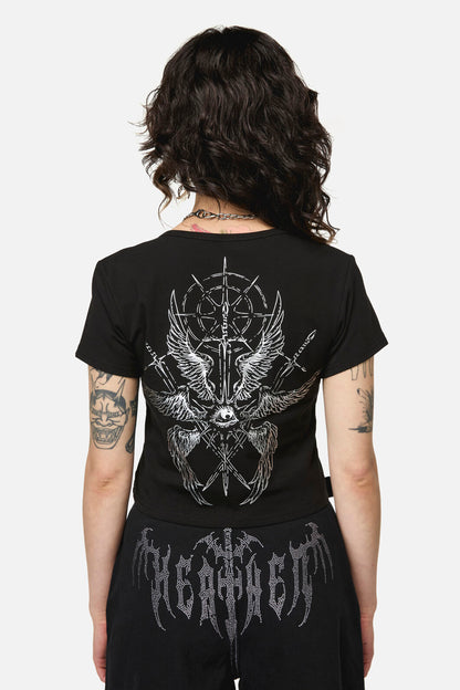 Dangerfield NZ - Divination Goth Crop Tee - black