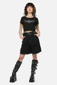 Dangerfield NZ - Divination Goth Crop Tee - black