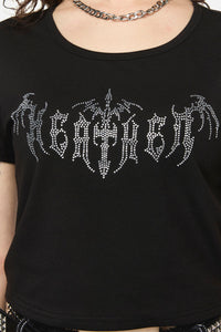 Dangerfield NZ - Divination Goth Crop Tee - black