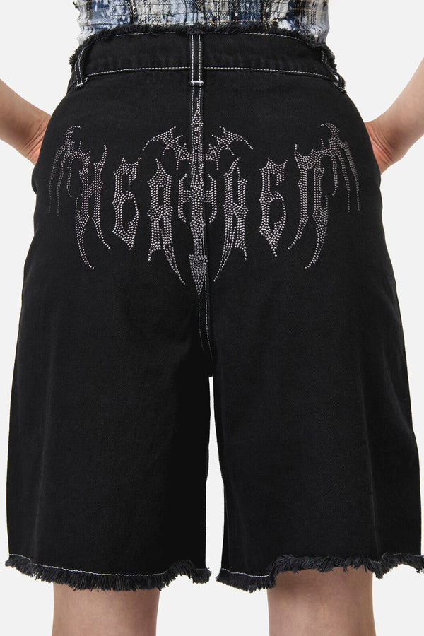 Dangerfield NZ - Divination Goth Ripped Short - black