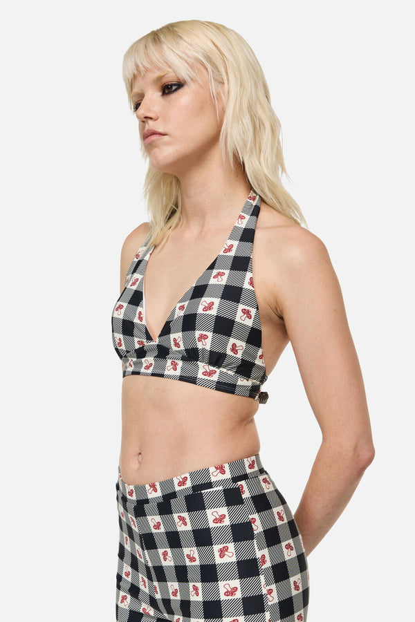 Dangerfield NZ - Sweet Home Bikini Top  - black-white