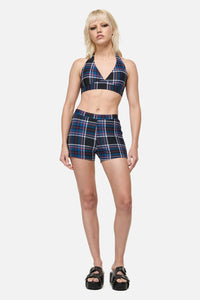 Dangerfield NZ - Edgy Tartan Bikini Bottom - blue-red