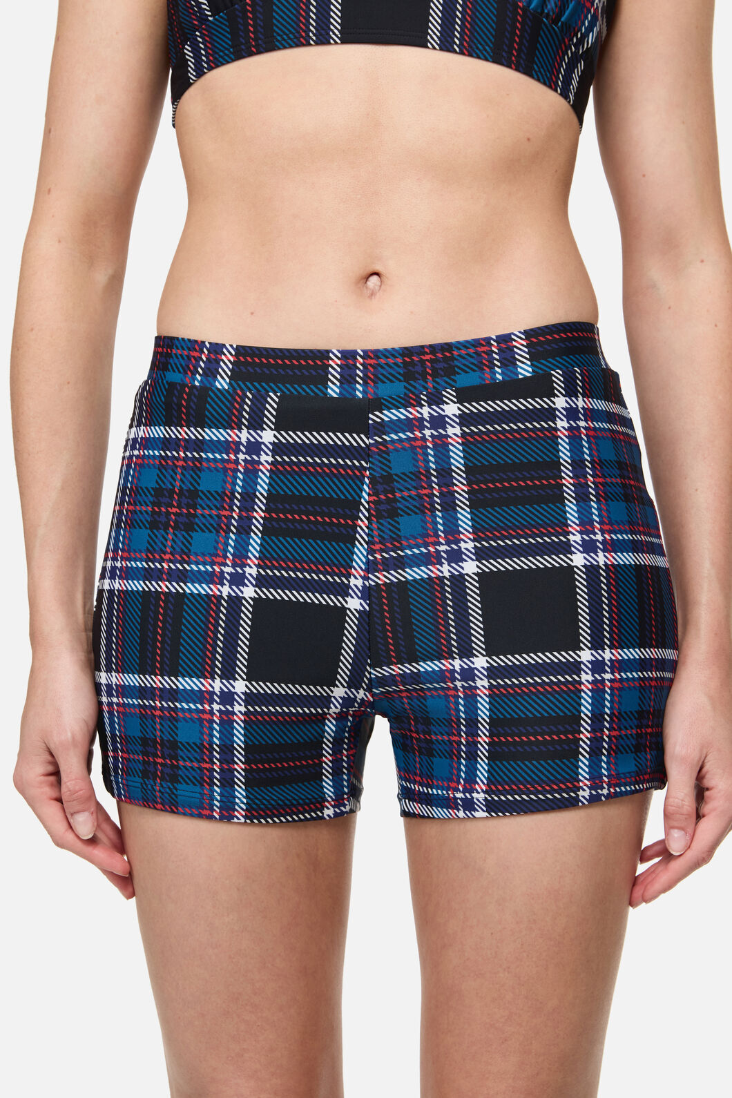 Dangerfield NZ - Edgy Tartan Bikini Bottom - blue-red