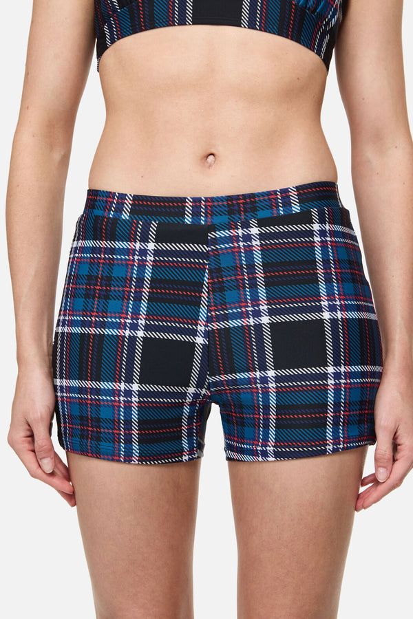Dangerfield NZ - Edgy Tartan Bikini Bottom - blue-red