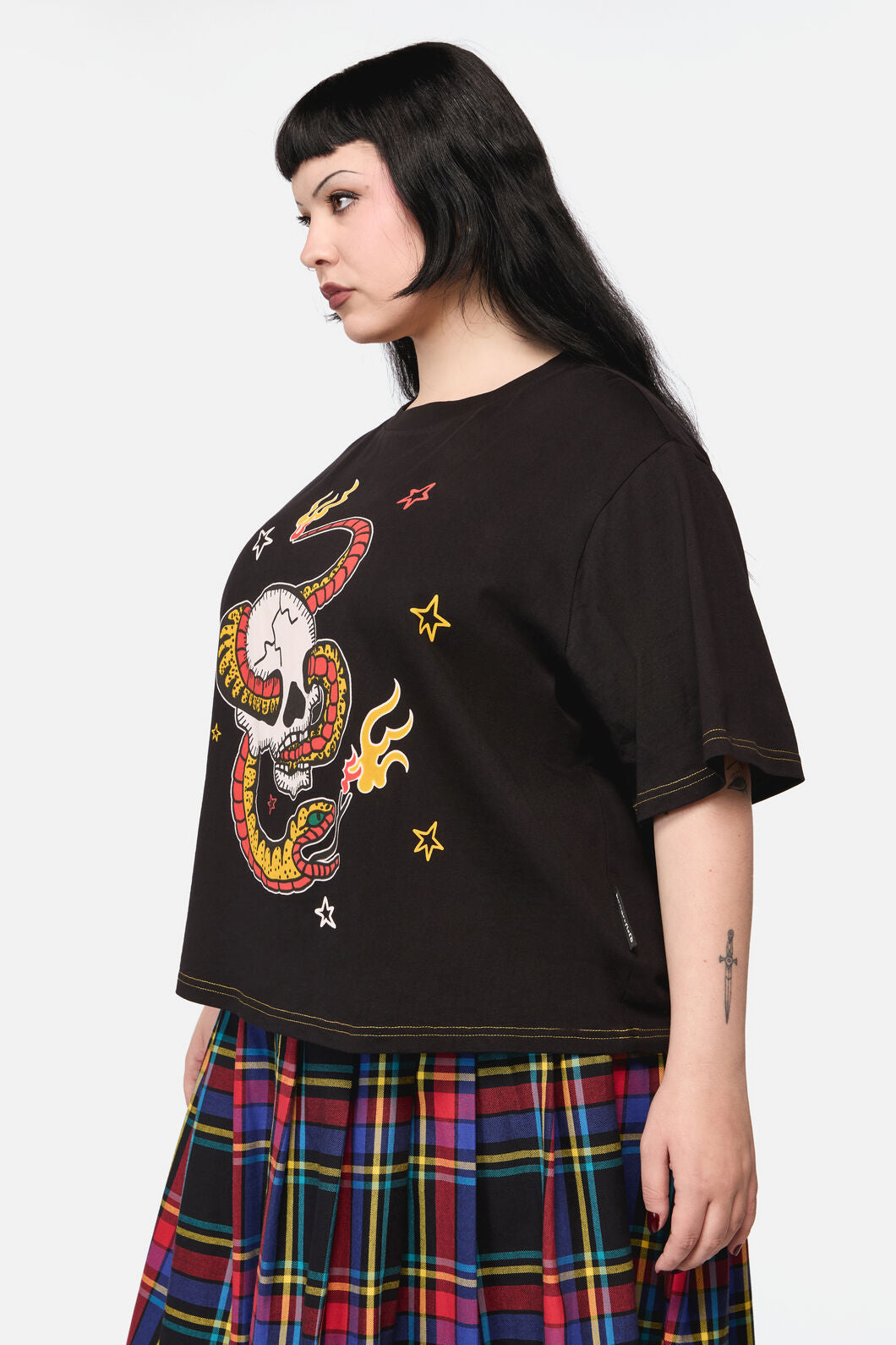 Dangerfield NZ - Curve Snake ForBrainsGrungeTee - black