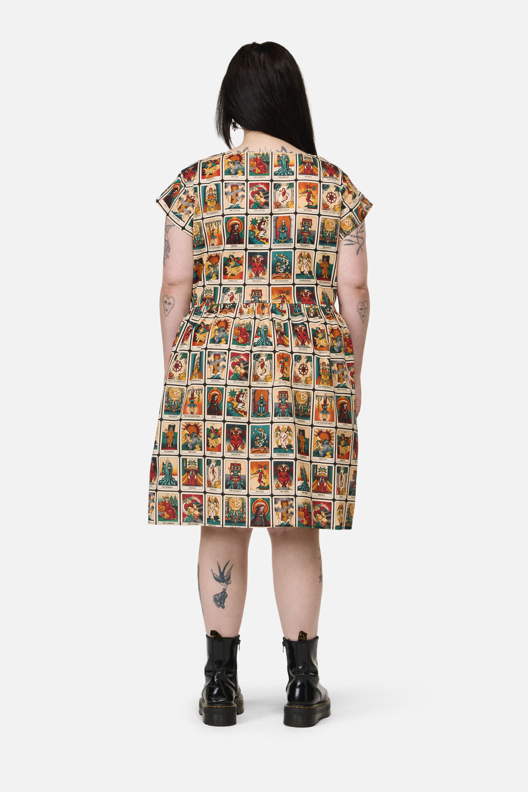 Dangerfield NZ - Curve Tarot Print Goth Dress - multi