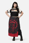 Dangerfield NZ - Curve Reaper GothMidiWrapSkirt - black