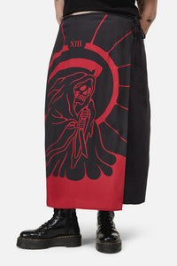 Dangerfield NZ - Curve Reaper GothMidiWrapSkirt - black