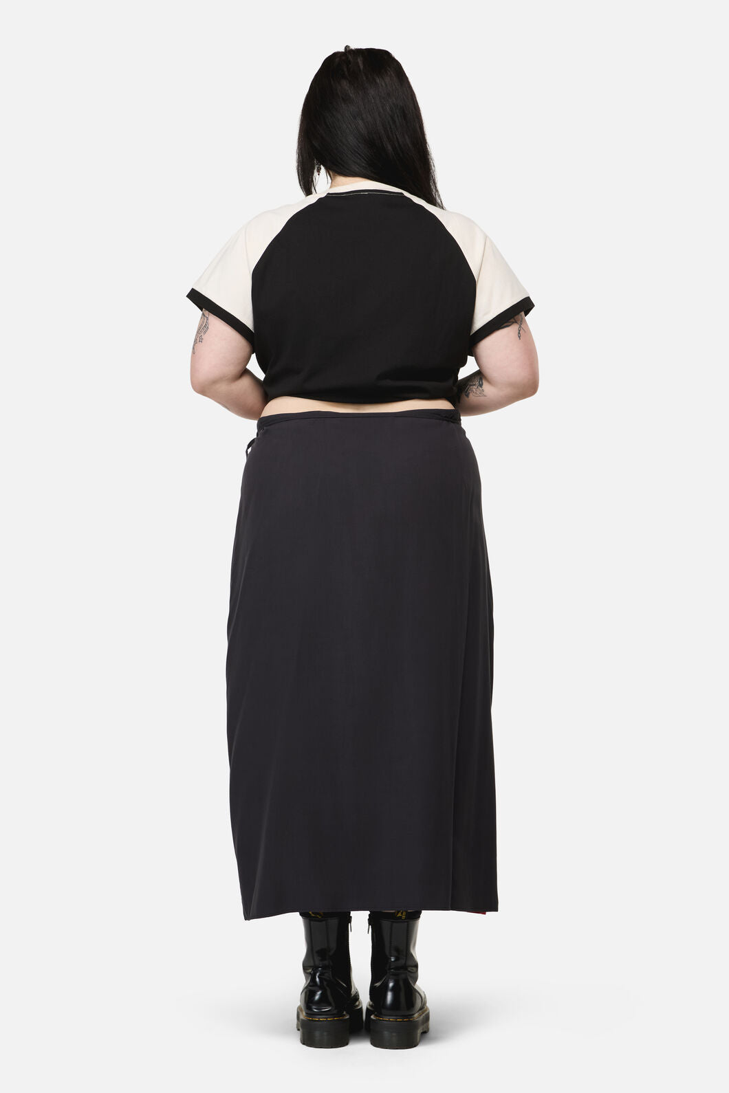 Dangerfield NZ - Curve Reaper GothMidiWrapSkirt - black