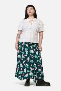 Dangerfield NZ - Curve Naiad Pond Tie Blouse - cream