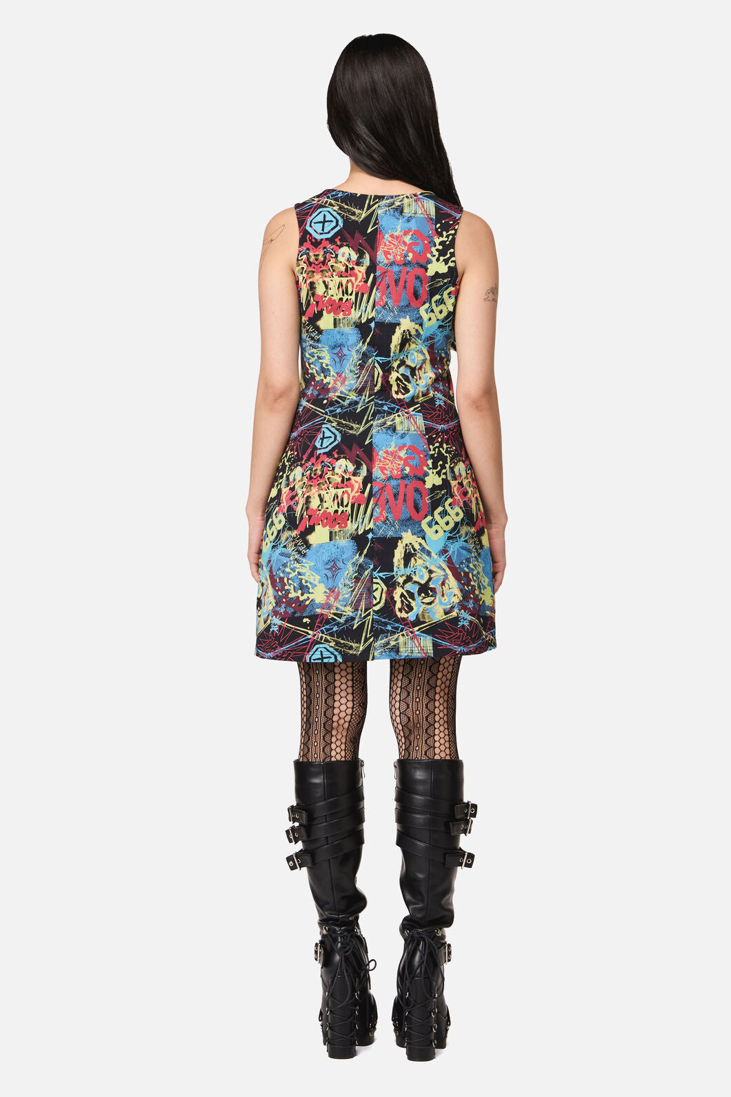 Dangerfield NZ - Streets Grunge Mini Dress - multi