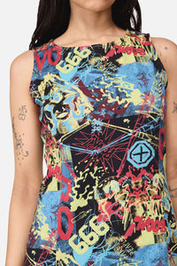Dangerfield NZ - Streets Grunge Mini Dress - multi