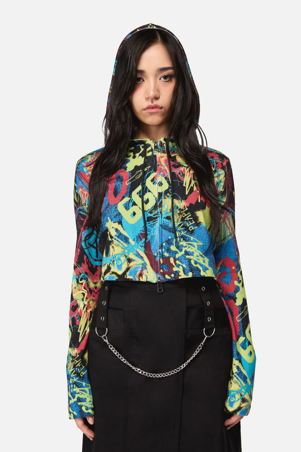 Dangerfield NZ - Streets Grunge Zip Hoodie - multi