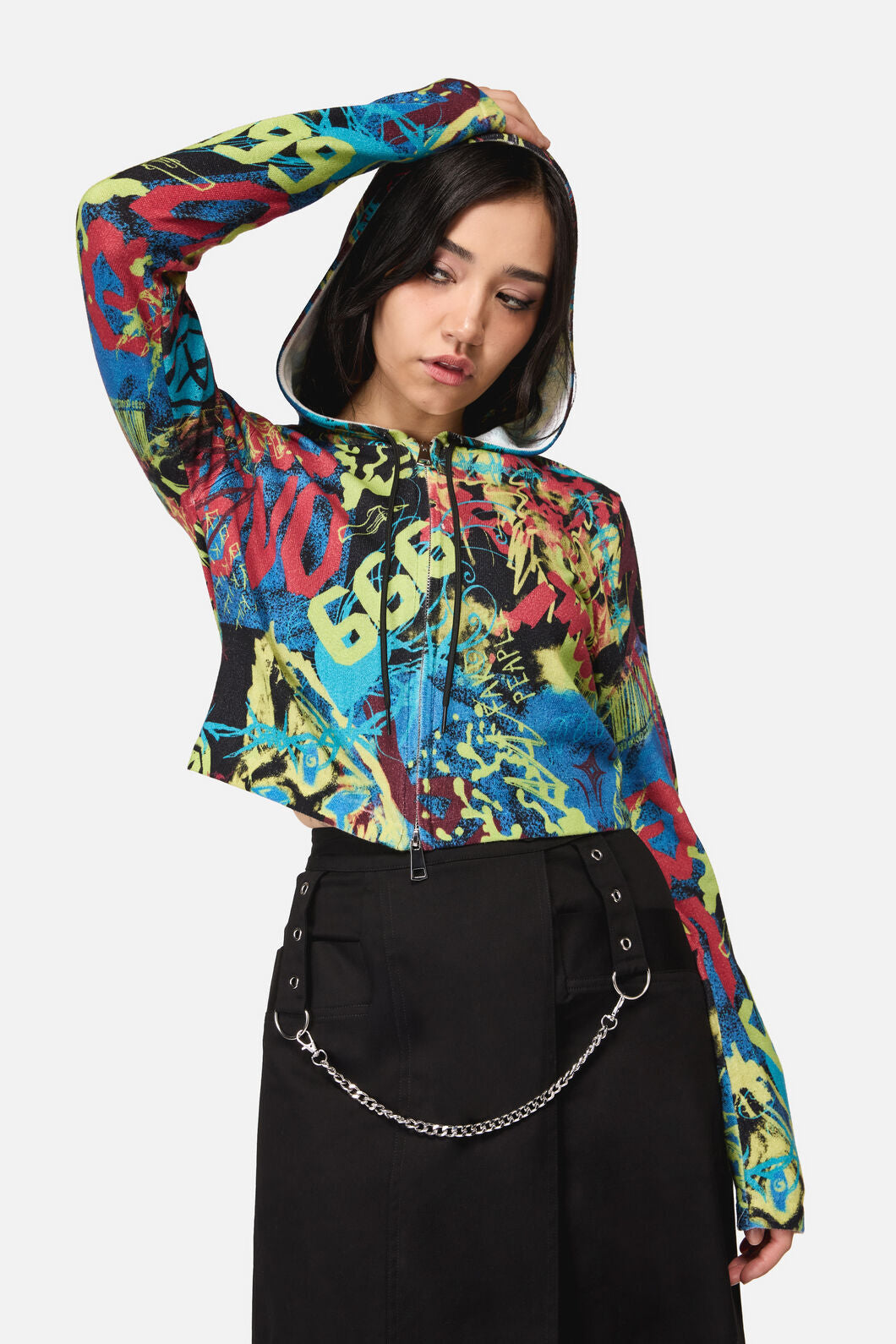 Dangerfield NZ - Streets Grunge Zip Hoodie - multi