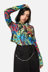 Dangerfield NZ - Streets Grunge Zip Hoodie - multi