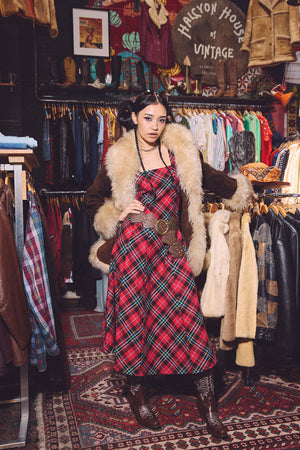 Dangerfield NZ - Stop It Grunge Tartan Midi Dress - multi