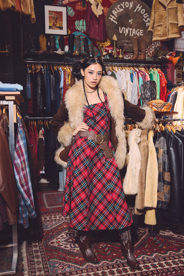 Dangerfield NZ - Stop It Grunge TartanMidiDress - multi