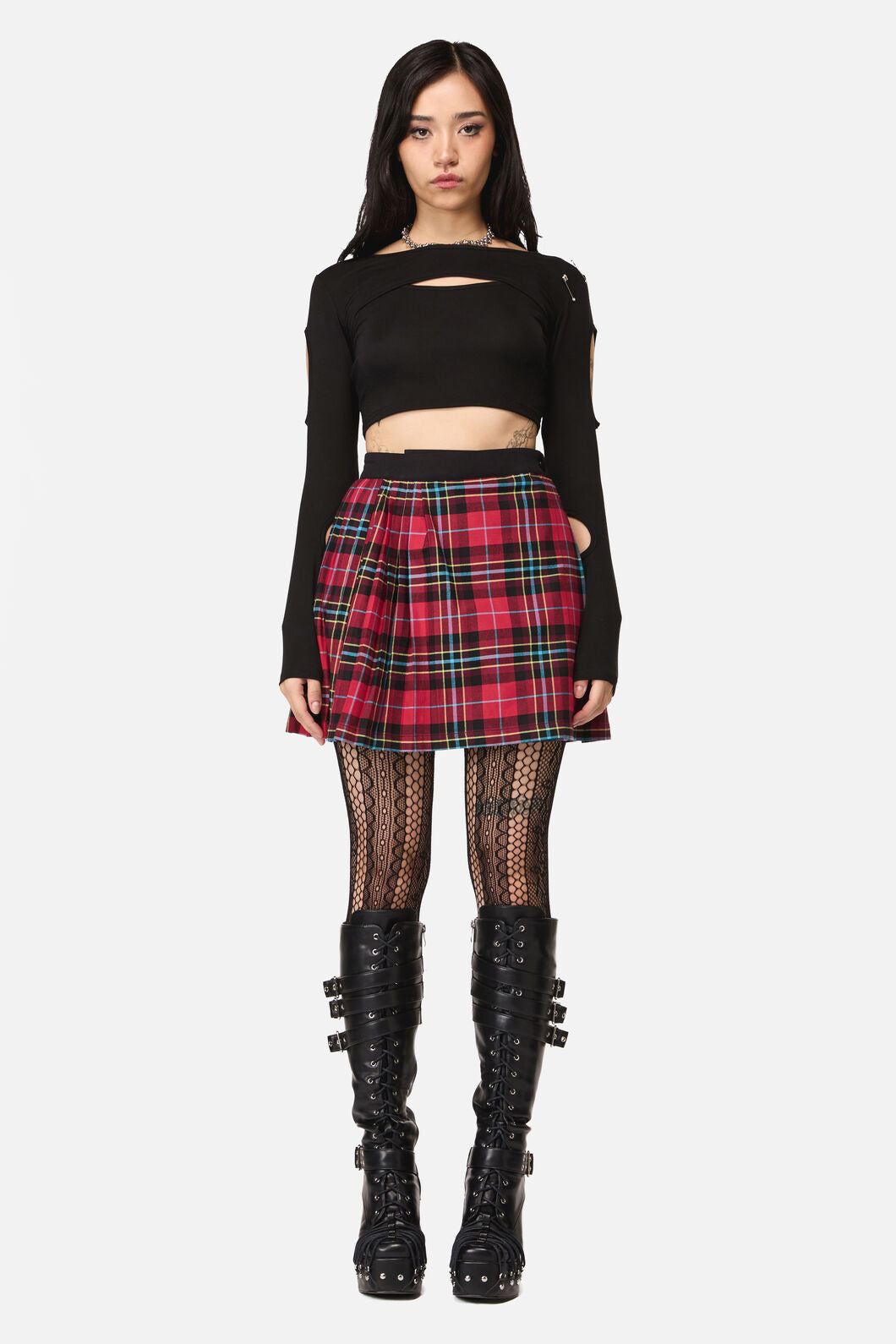 Dangerfield NZ - Stop It Grunge Mini Skirt - multi