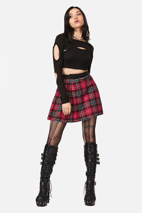 Dangerfield NZ - Stop It Grunge Mini Skirt - multi