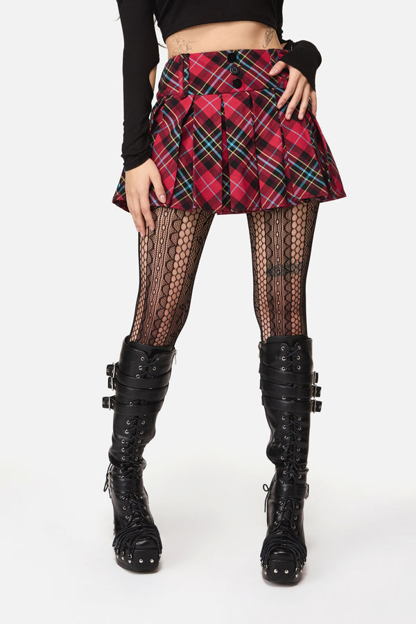 Dangerfield NZ - Stop It Grunge TartanMiniSkort - multi