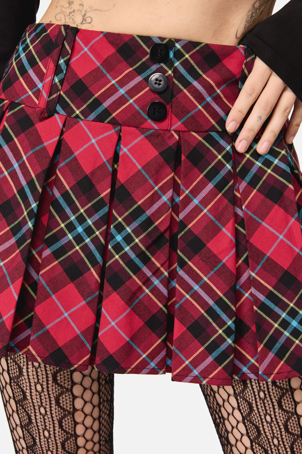 Dangerfield NZ - Stop It Grunge TartanMiniSkort - multi