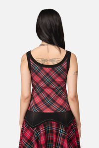 Dangerfield NZ - Stop It Grunge Tartan Tank Top - multi