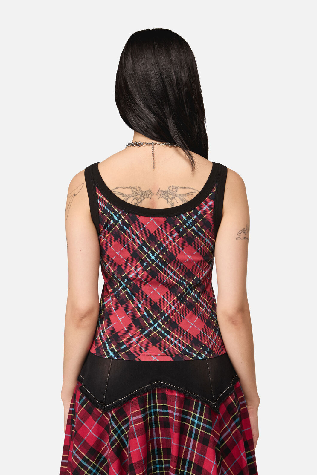 Dangerfield NZ - Stop It Grunge Tartan Tank Top - multi