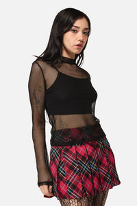 Dangerfield NZ - Grunge Mesh Top - black