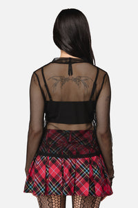 Dangerfield NZ - Grunge Mesh Top - black
