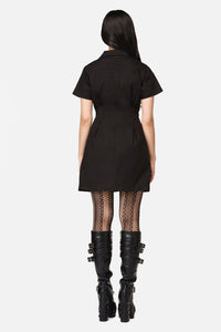 Black Friday - Buckled Goth Trim Dress - black