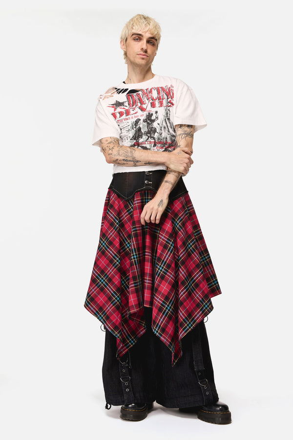 Dangerfield NZ - Stop It Tartan Long Skirt - multi