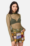 Dangerfield NZ - Mushie Mesh Top - olive