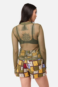 Dangerfield NZ - Mushie Mesh Top - olive