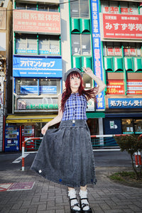 Dangerfield NZ - Whirl Denim Pleated Midi Skirt - grey