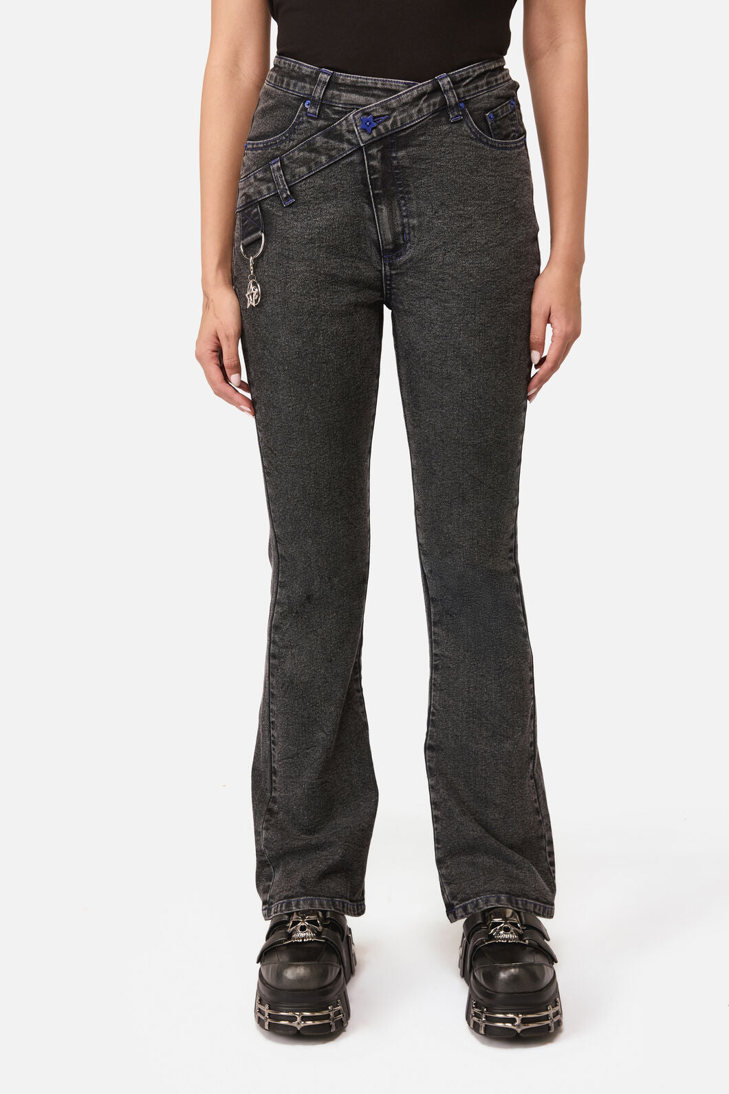 Dangerfield NZ - Whirl Denim V-Waist Charm Jean - grey