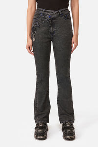 Dangerfield NZ - Whirl Denim V-Waist Charm Jean - grey