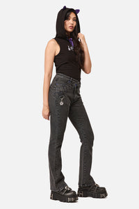 Dangerfield NZ - Whirl Denim V-Waist Charm Jean - grey