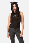 Dangerfield NZ - Whirl Fitted Hoodie Tank Top - black