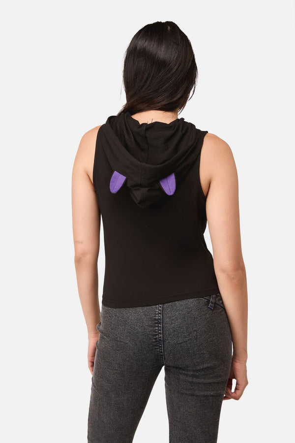 Dangerfield NZ - Whirl Fitted Hoodie Tank Top - black