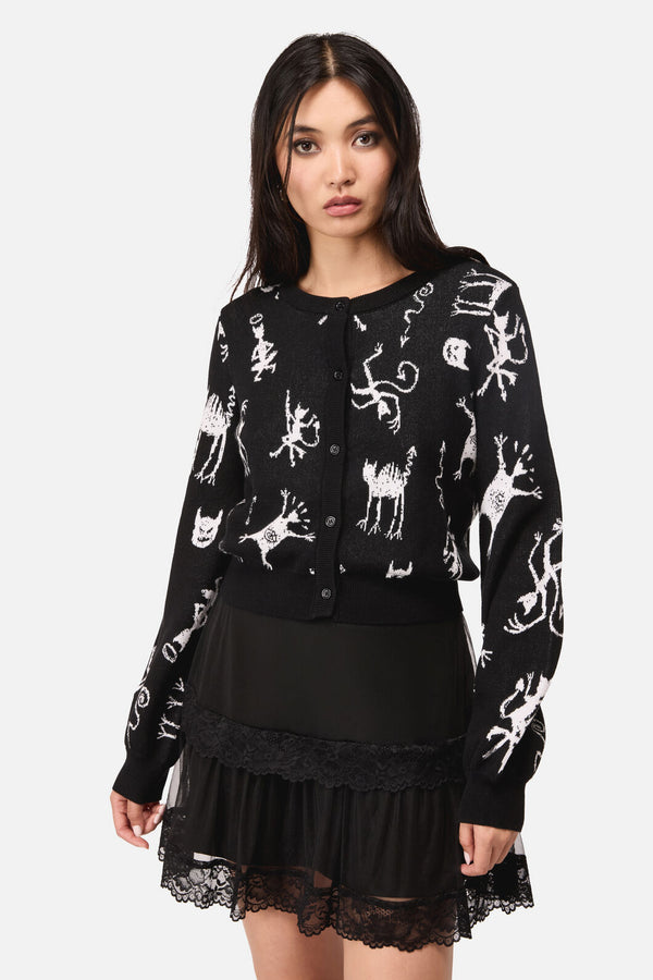 Dangerfield NZ - Demons Goth Cardigan - black