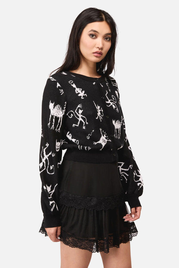 Dangerfield NZ - Demons Goth Cardigan - black